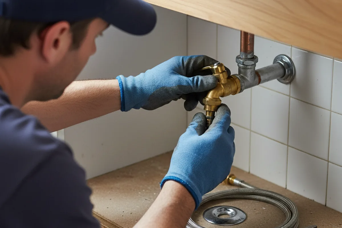 Shutoff valve and fitting work during Faucet and Fixture Repair in Earlville